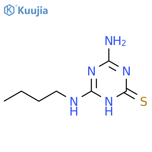 1,3,5-Triazine-2(1H)-thione, 4-amino-6-(butylamino)- structure