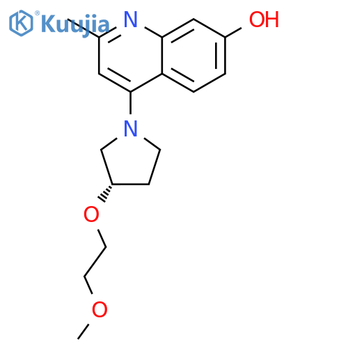 7-Quinolinol, 4-[(3S)-3-(2-methoxyethoxy)-1-pyrrolidinyl]-2-methyl- structure