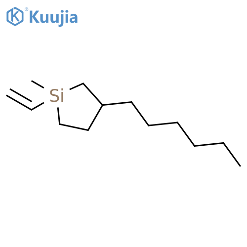 Silacyclopentane, 1-ethenyl-3-hexyl-1-methyl- structure