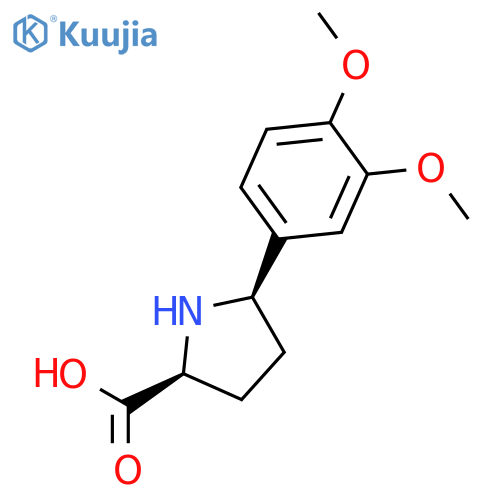 L-PROLINE, 5-(3,4-DIMETHOXYPHENYL)-, (5R)- structure
