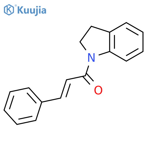 (2E)-1-(2,3-dihydro-1H-indol-1-yl)-3-phenylprop-2-en-1-one structure