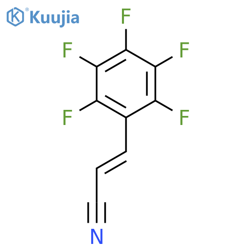 2-Propenenitrile, 3-(pentafluorophenyl)-, (2E)- structure