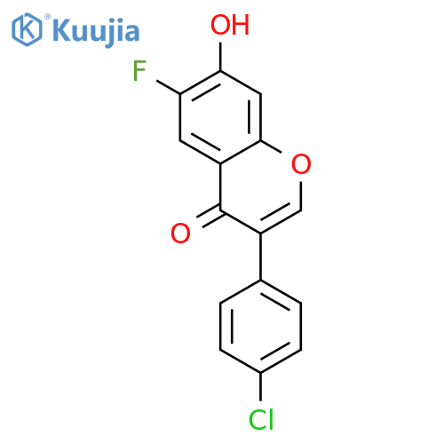 4H-1-BENZOPYRAN-4-ONE, 3-(4-CHLOROPHENYL)-6-FLUORO-7-HYDROXY- structure