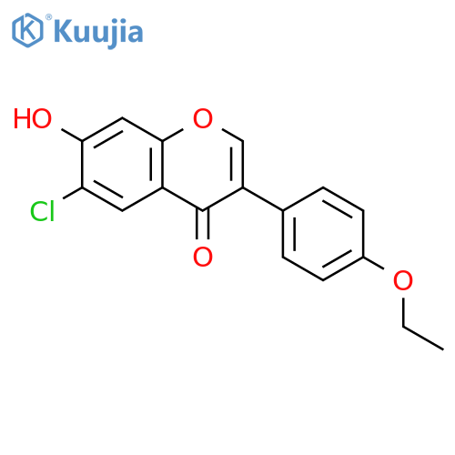 4H-1-Benzopyran-4-one, 6-chloro-3-(4-ethoxyphenyl)-7-hydroxy- structure