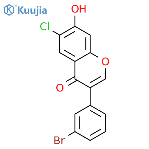4H-1-Benzopyran-4-one, 3-(3-bromophenyl)-6-chloro-7-hydroxy- structure