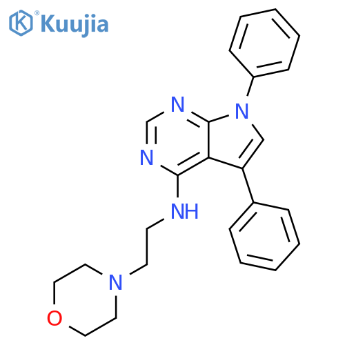 N-2-(morpholin-4-yl)ethyl-5,7-diphenyl-7H-pyrrolo2,3-dpyrimidin-4-amine structure
