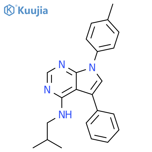 7-(4-methylphenyl)-N-(2-methylpropyl)-5-phenyl-7H-pyrrolo2,3-dpyrimidin-4-amine structure