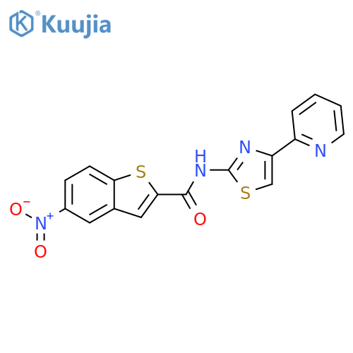 5-nitro-N-4-(pyridin-2-yl)-1,3-thiazol-2-yl-1-benzothiophene-2-carboxamide structure
