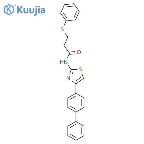 N-(4-{[1,1'-biphenyl]-4-yl}-1,3-thiazol-2-yl)-3-(phenylsulfanyl)propanamide structure