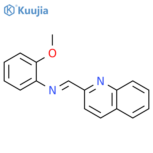 Benzenamine, 2-methoxy-N-(2-quinolinylmethylene)- structure