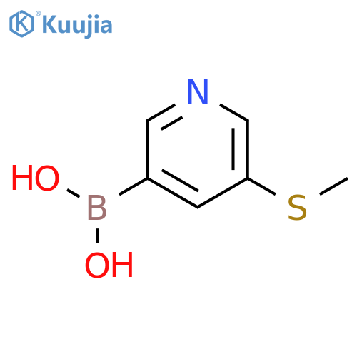 (5-(Methylthio)pyridin-3-yl)boronic acid structure