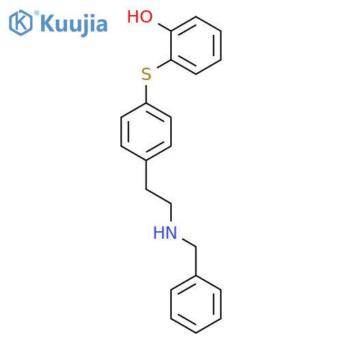 Phenol, 2-[[4-[2-[(phenylmethyl)amino]ethyl]phenyl]thio]- structure