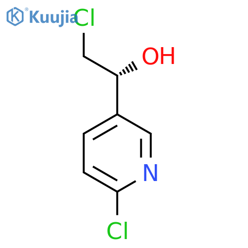 (1R)-2-chloro-1-(6-chloro-3-pyridyl)ethanol structure