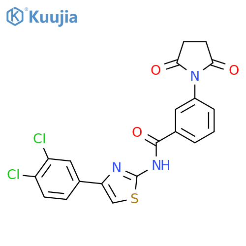 N-4-(3,4-dichlorophenyl)-1,3-thiazol-2-yl-3-(2,5-dioxopyrrolidin-1-yl)benzamide structure