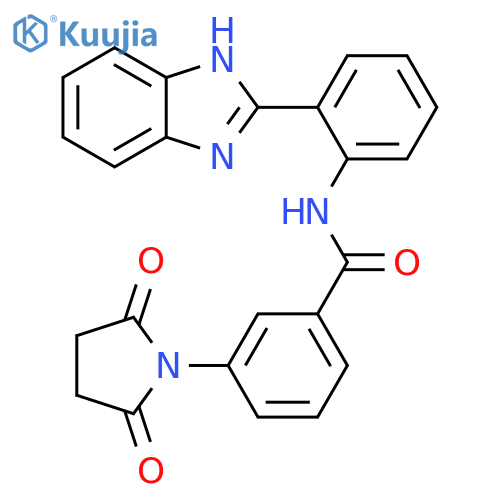 N-2-(1H-1,3-benzodiazol-2-yl)phenyl-3-(2,5-dioxopyrrolidin-1-yl)benzamide structure