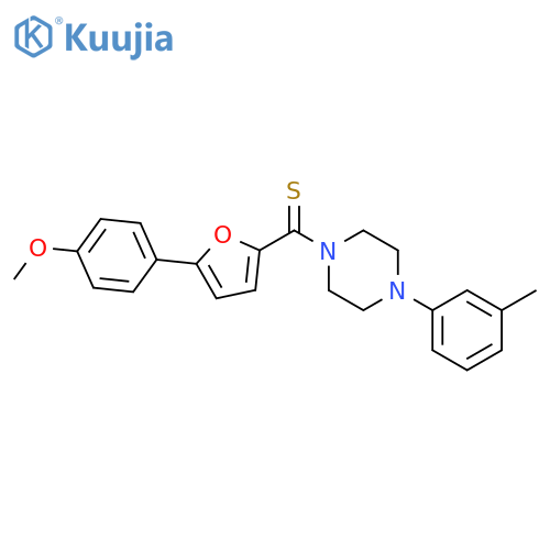1-5-(4-methoxyphenyl)furan-2-carbothioyl-4-(3-methylphenyl)piperazine structure