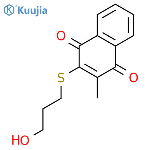 1,4-Naphthalenedione, 2-[(3-hydroxypropyl)thio]-3-methyl- structure