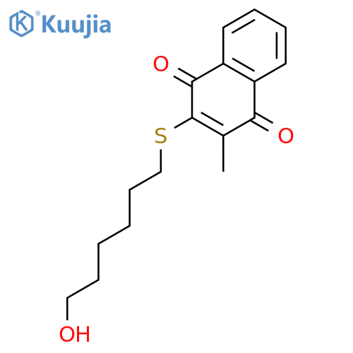 1,4-Naphthalenedione, 2-[(6-hydroxyhexyl)thio]-3-methyl- structure