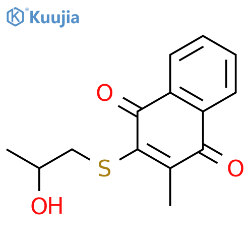 1,4-NAPHTHALENEDIONE, 2-[(2-HYDROXYPROPYL)THIO]-3-METHYL- structure