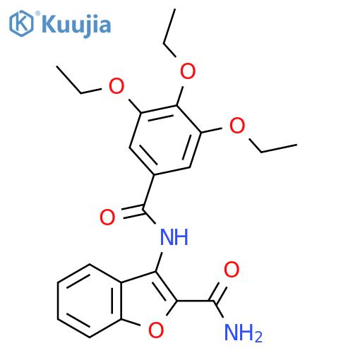 3-(3,4,5-triethoxybenzamido)-1-benzofuran-2-carboxamide structure