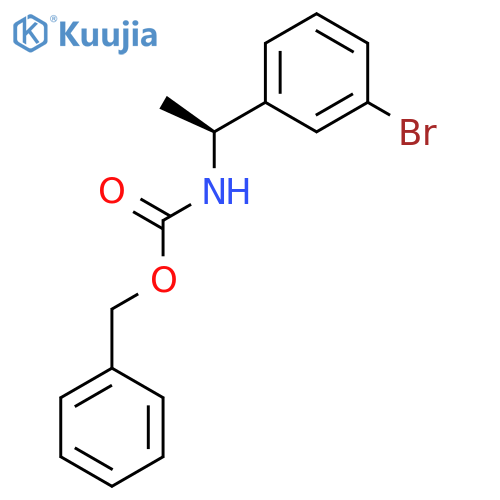 Carbamic acid, [(1S)-1-(3-bromophenyl)ethyl]-, phenylmethyl ester structure