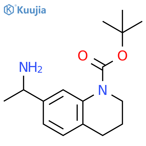 tert-butyl 7-(1-aminoethyl)-3,4-dihydro-2H-quinoline-1-carboxylate structure