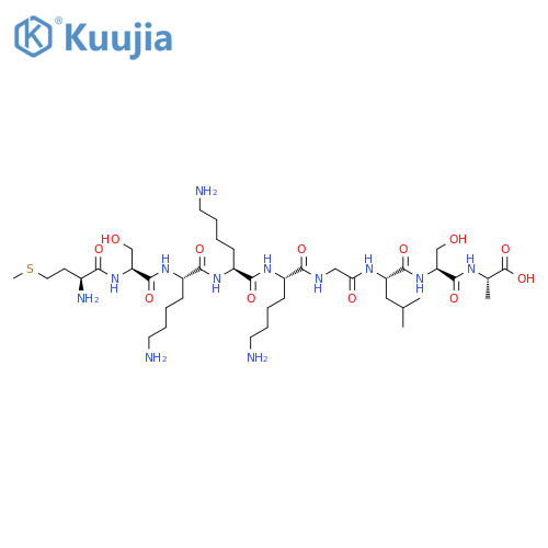 L-Alanine, L-methionyl-L-seryl-L-lysyl-L-lysyl-L-lysylglycyl-L-leucyl-L-seryl- structure