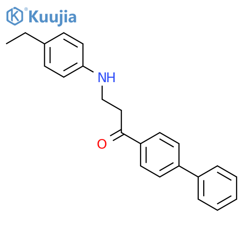 1-[1,1'-BIPHENYL]-4-YL-3-(4-ETHYLANILINO)-1-PROPANONE structure