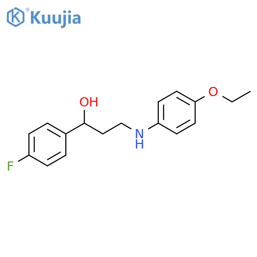 3-(4-ETHOXYANILINO)-1-(4-FLUOROPHENYL)-1-PROPANOL structure