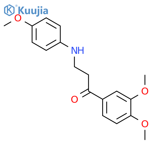 1-(3,4-DIMETHOXYPHENYL)-3-(4-METHOXYANILINO)-1-PROPANONE structure