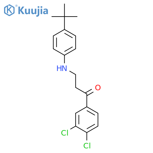 3-4-(tert-Butyl)anilino-1-(3,4-dichlorophenyl)-1-propanone structure