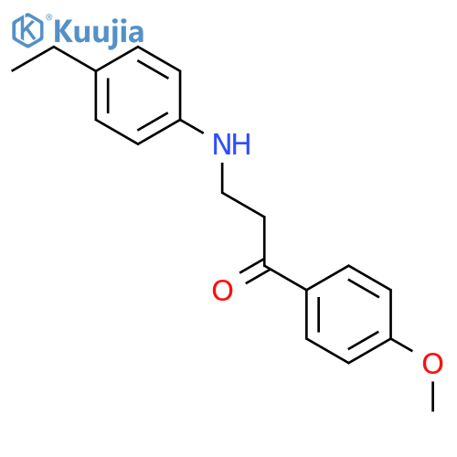 3-(4-ETHYLANILINO)-1-(4-METHOXYPHENYL)-1-PROPANONE structure