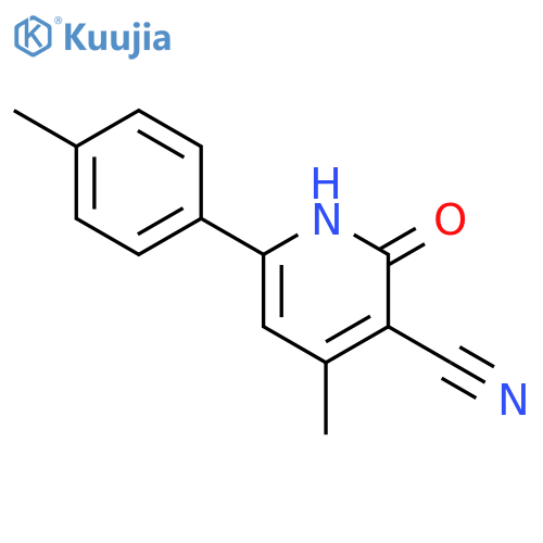 1,2-DIHYDRO-4-METHYL-2-OXO-6-P-TOLYLPYRIDINE-3-CARBONITRILE structure