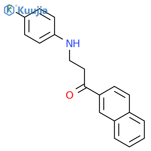 3-(4-FLUOROANILINO)-1-(2-NAPHTHYL)-1-PROPANONE structure