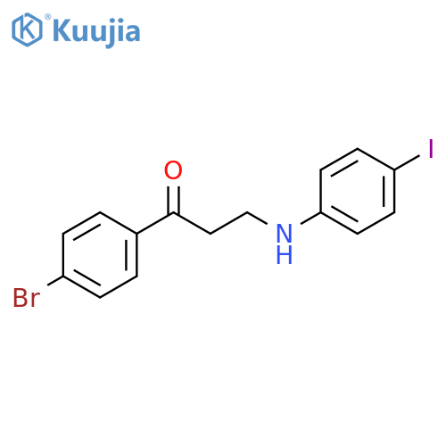 1-(4-BROMOPHENYL)-3-(4-IODOANILINO)-1-PROPANONE structure