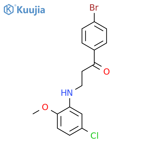 1-(4-BROMOPHENYL)-3-(5-CHLORO-2-METHOXYANILINO)-1-PROPANONE structure