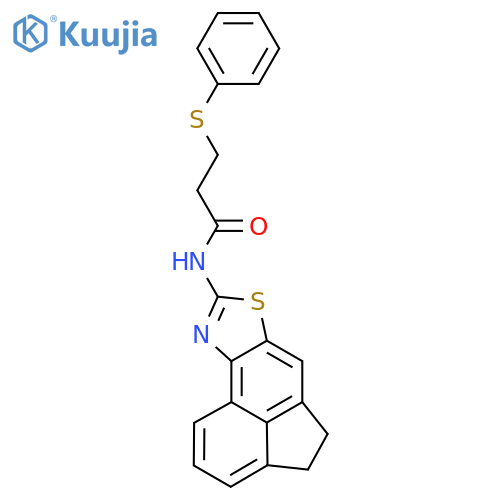 3-(phenylsulfanyl)-N-{5-thia-3-azatetracyclo6.6.1.0^{2,6}.0^{11,15}pentadeca-1(15),2(6),3,7,11,13-hexaen-4-yl}propanamide structure