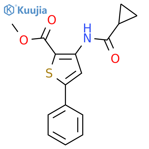 methyl 3-cyclopropaneamido-5-phenylthiophene-2-carboxylate structure