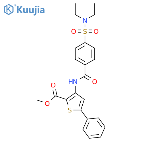 methyl 3-4-(diethylsulfamoyl)benzamido-5-phenylthiophene-2-carboxylate structure