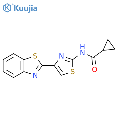 N-4-(1,3-benzothiazol-2-yl)-1,3-thiazol-2-ylcyclopropanecarboxamide structure