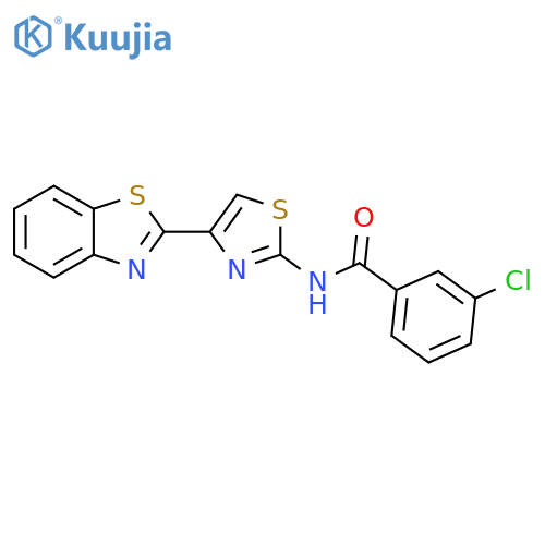 N-4-(1,3-benzothiazol-2-yl)-1,3-thiazol-2-yl-3-chlorobenzamide structure