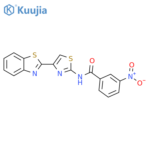 N-4-(1,3-benzothiazol-2-yl)-1,3-thiazol-2-yl-3-nitrobenzamide structure
