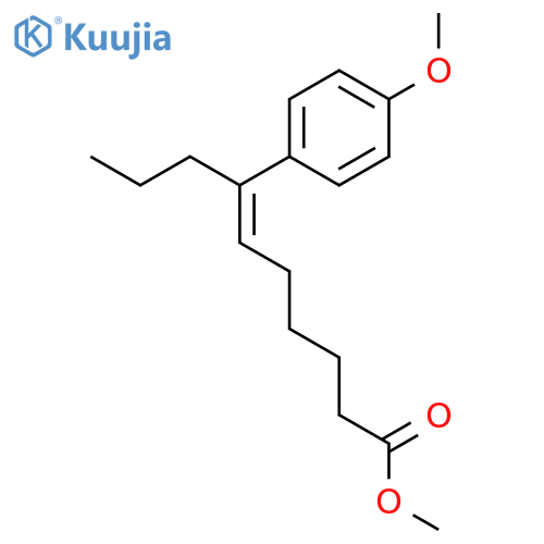 6-Decenoic acid, 7-(4-methoxyphenyl)-, methyl ester, (6E)- structure