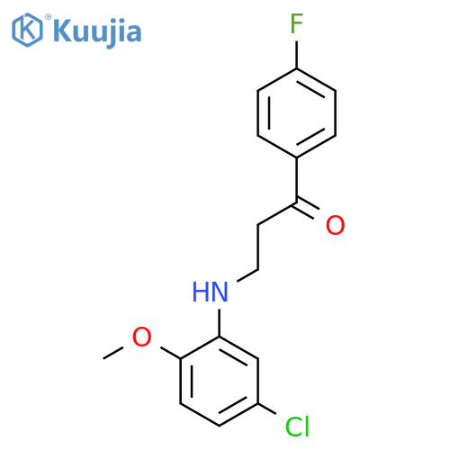 3-(5-CHLORO-2-METHOXYANILINO)-1-(4-FLUOROPHENYL)-1-PROPANONE structure