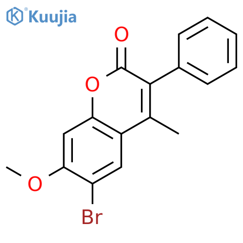 2H-1-Benzopyran-2-one, 6-bromo-7-methoxy-4-methyl-3-phenyl- structure
