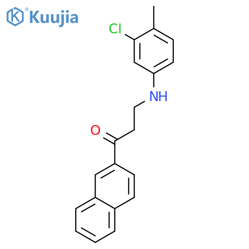 3-(3-CHLORO-4-METHYLANILINO)-1-(2-NAPHTHYL)-1-PROPANONE structure