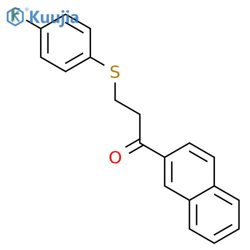3-(4-Fluorophenyl)sulfanyl-1-(2-naphthyl)-1-propanone structure