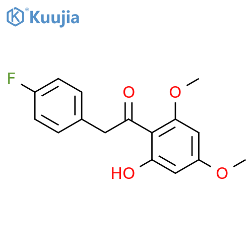 2-(4-FLUOROPHENYL)-1-(2-HYDROXY-4,6-DIMETHOXYPHENYL)ETHANONE structure