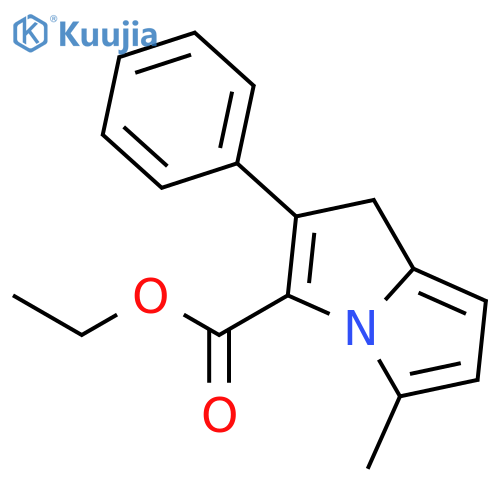 1H-Pyrrolizine-3-carboxylic acid, 5-methyl-2-phenyl-, ethyl ester structure