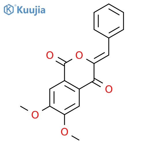 1H-2-BENZOPYRAN-1,4(3H)-DIONE, 6,7-DIMETHOXY-3-(PHENYLMETHYLENE)- structure